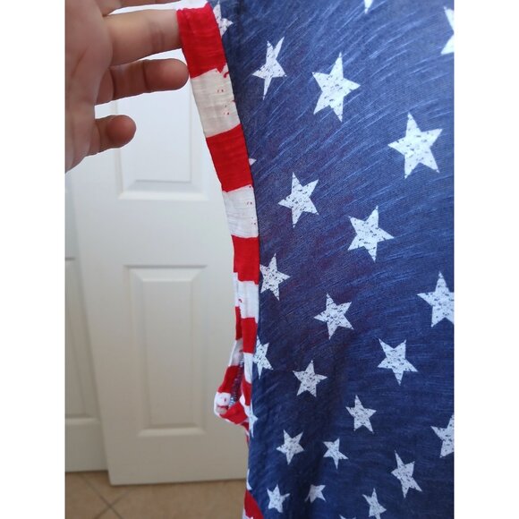 Lane Bryant Wpmens Tank Top Stars & Stripes Red White and Blue Patriotic 22/24 - Picture 5 of 13
